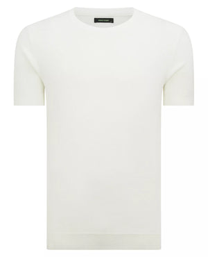 White Waffle Knit T-Shirt