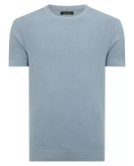 Load image into Gallery viewer, Blue Waffle Knit T-Shirt
