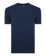 Load image into Gallery viewer, Navy Waffle Knit T-Shirt
