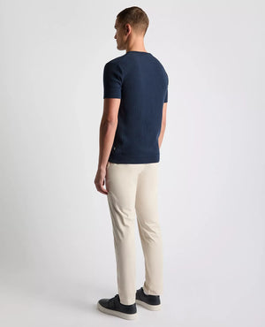 Navy Waffle Knit T-Shirt