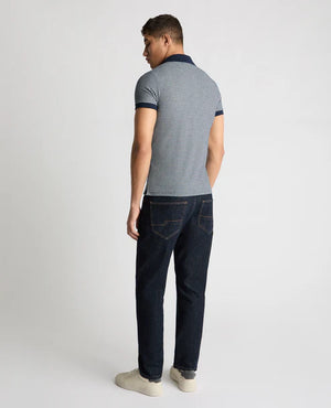 Navy Weave Stretch Polo Shirt