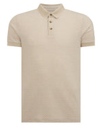 Load image into Gallery viewer, Beige Weave Stretch Polo Shirt

