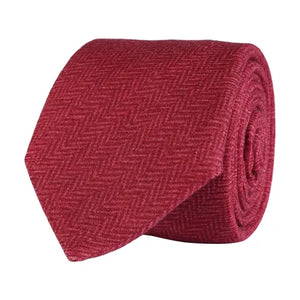 Wine Herringbone Tie