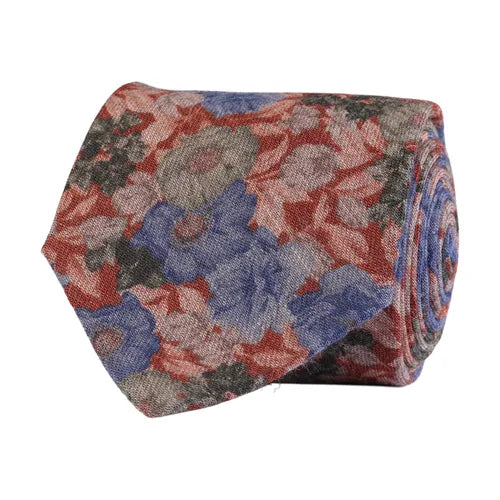 Rust Classic Floral Tie