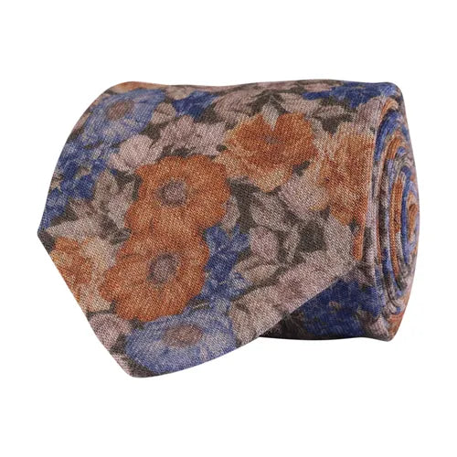 Olive Classic Floral Tie