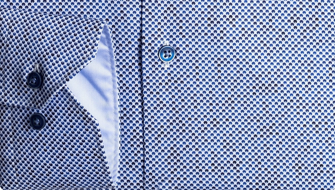 Giordano Modern Fit Pearl Print Shirt Blue