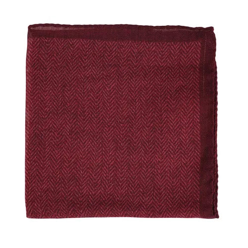 Wine Wool Pocket Square