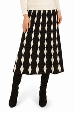 Load image into Gallery viewer, Black Argyle Knit Skirt
