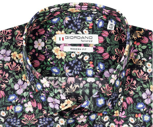 Giordano Modern fit Shirt Fancy Flower Liberty Print Cerise