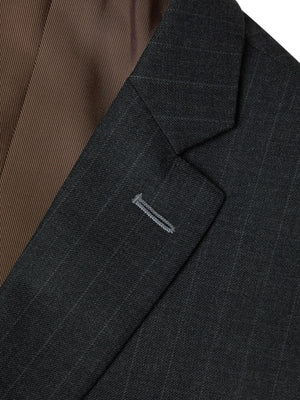 Grey Pinstripe Jacket Long Length