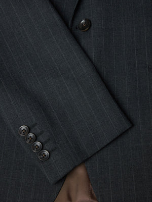 Grey Pinstripe Jacket Short Length