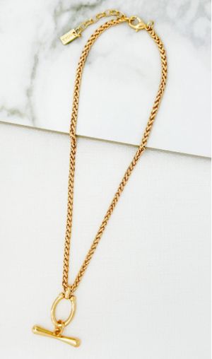 T-Bar Necklace - Gold