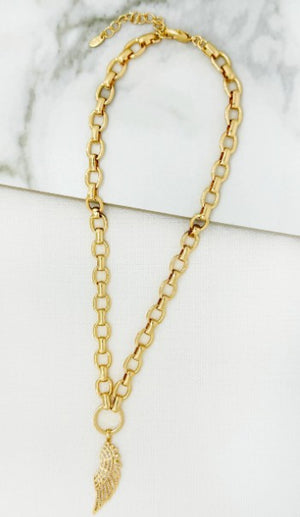 Angel Wing Necklace - Gold