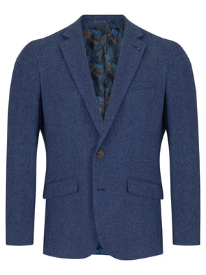 Blue Herringbone Jacket Short Length