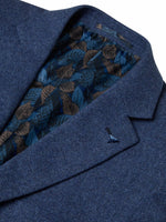 Load image into Gallery viewer, Blue Herringbone Jacket Regular Length
