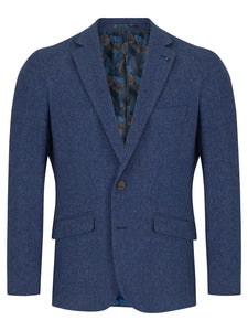 Blue Herringbone Jacket Regular Length