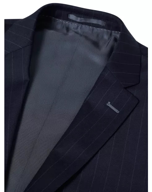 Navy Pinstripe Jacket Regular Length