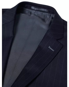 Navy Pinstripe Jacket Regular Length