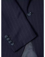 Load image into Gallery viewer, Navy Pinstripe Jacket Regular Length
