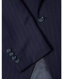 Navy Pinstripe Jacket Regular Length