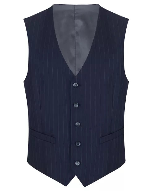 Navy Pinstripe Suit Waistcoat