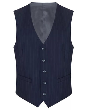 Navy Pinstripe Suit Waistcoat