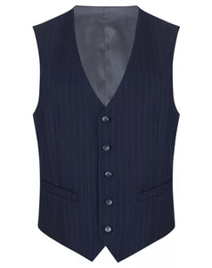 Navy Pinstripe Suit Waistcoat