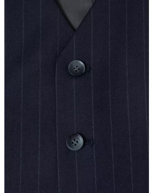 Navy Pinstripe Suit Waistcoat