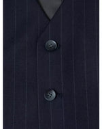 Load image into Gallery viewer, Navy Pinstripe Suit Waistcoat
