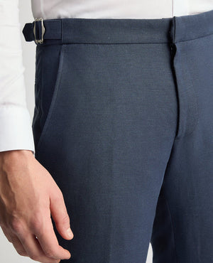 Navy Linen Trousers