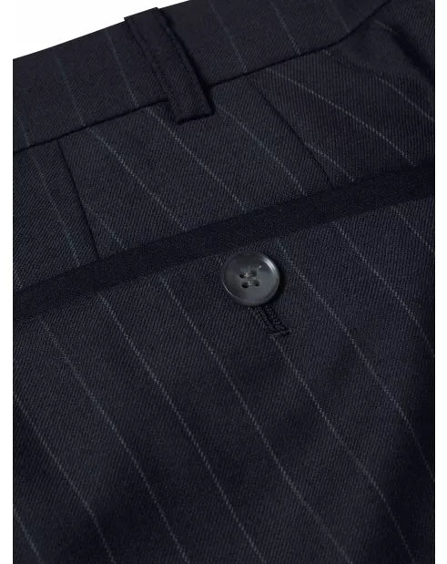 Navy Pinstripe Suit Trousers Long Length