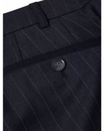 Load image into Gallery viewer, Navy Pinstripe Suit Trousers Long Length

