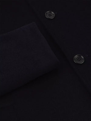 Navy Watson Wool Blend Overcoat