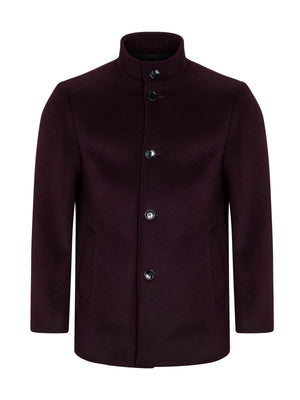 Plum Watson Wool Blend Overcoat