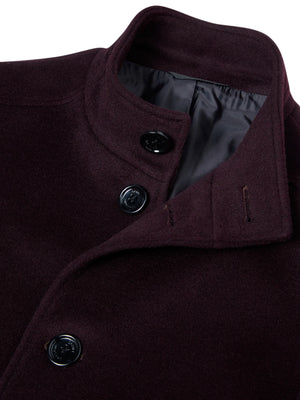 Plum Watson Wool Blend Overcoat