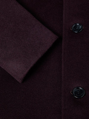 Plum Watson Wool Blend Overcoat