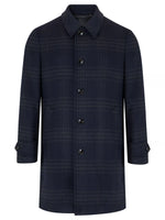 Load image into Gallery viewer, Navy Check Tailored Coat
