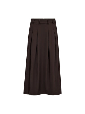Brown Pleated Alini Skirt