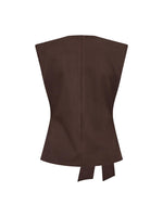 Load image into Gallery viewer, Brown Pleat Top
