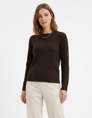 Brown Cashmere Crew Neck