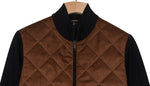 Load image into Gallery viewer, Navy Zip Quilted Cardigan
