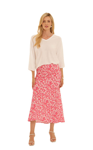 Pink Ditsy Skirt