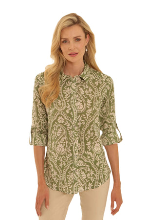 Green Paisley Shirt