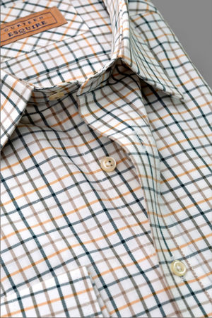 Olive Check Brushed Cotton Shirt