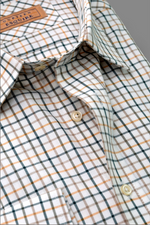 Load image into Gallery viewer, Olive Check Brushed Cotton Shirt
