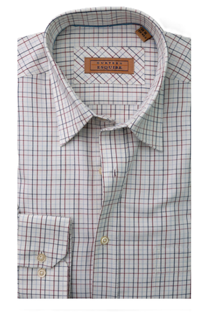 Blue Check Brushed Cotton Shirt