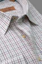 Load image into Gallery viewer, Blue Check Brushed Cotton Shirt
