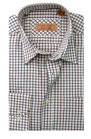 Wine Check Brushed Cotton Shirt