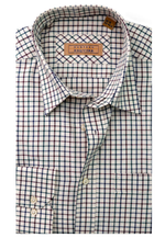 Load image into Gallery viewer, Wine Check Brushed Cotton Shirt
