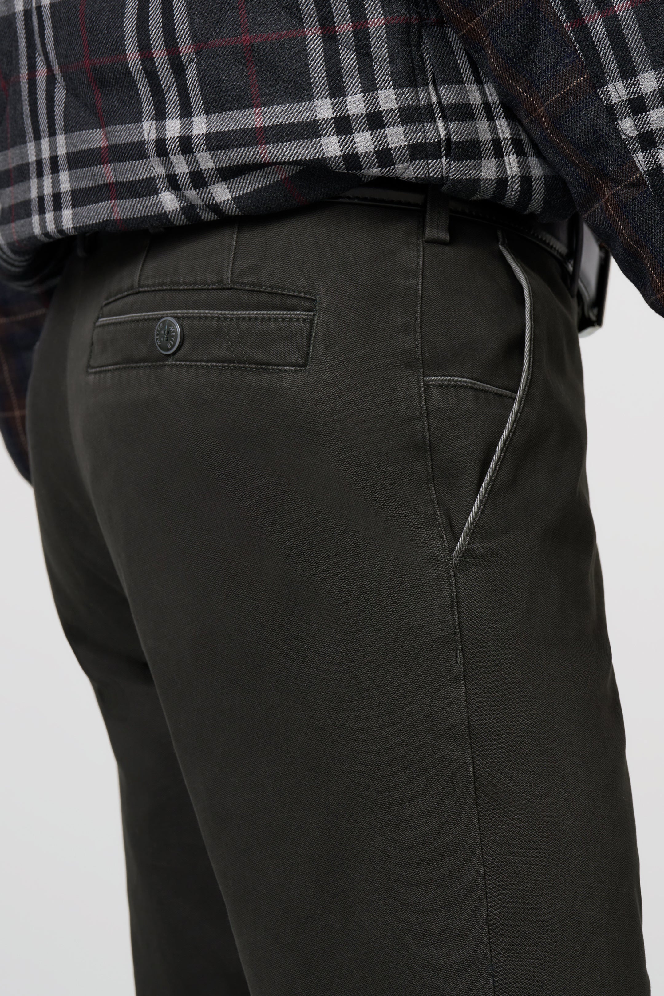 Grey Trim Pocket Trouser Short Leg